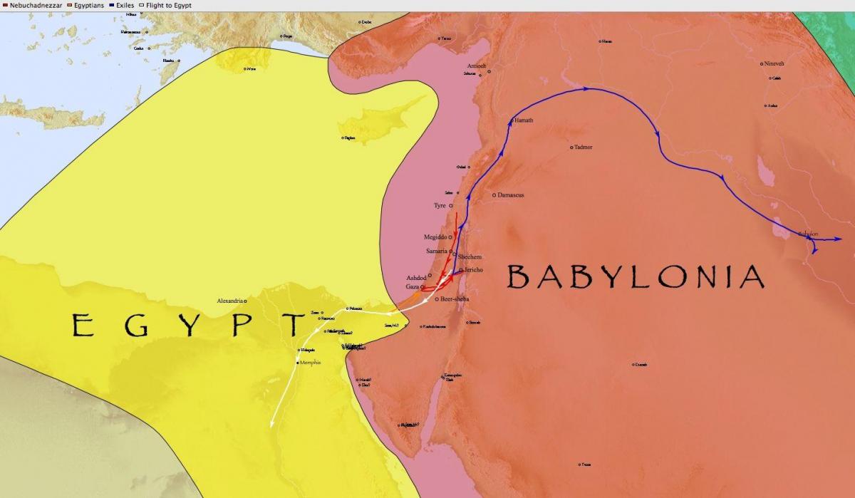 Map of babylon egyptin