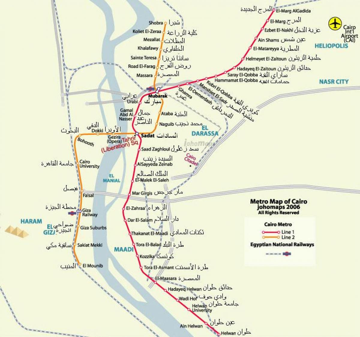 kairon metro kartta 2016