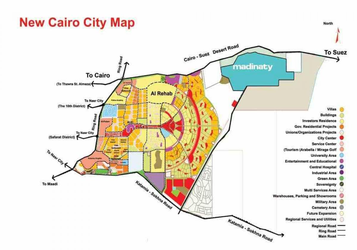 Kartta new kairo kaupungin