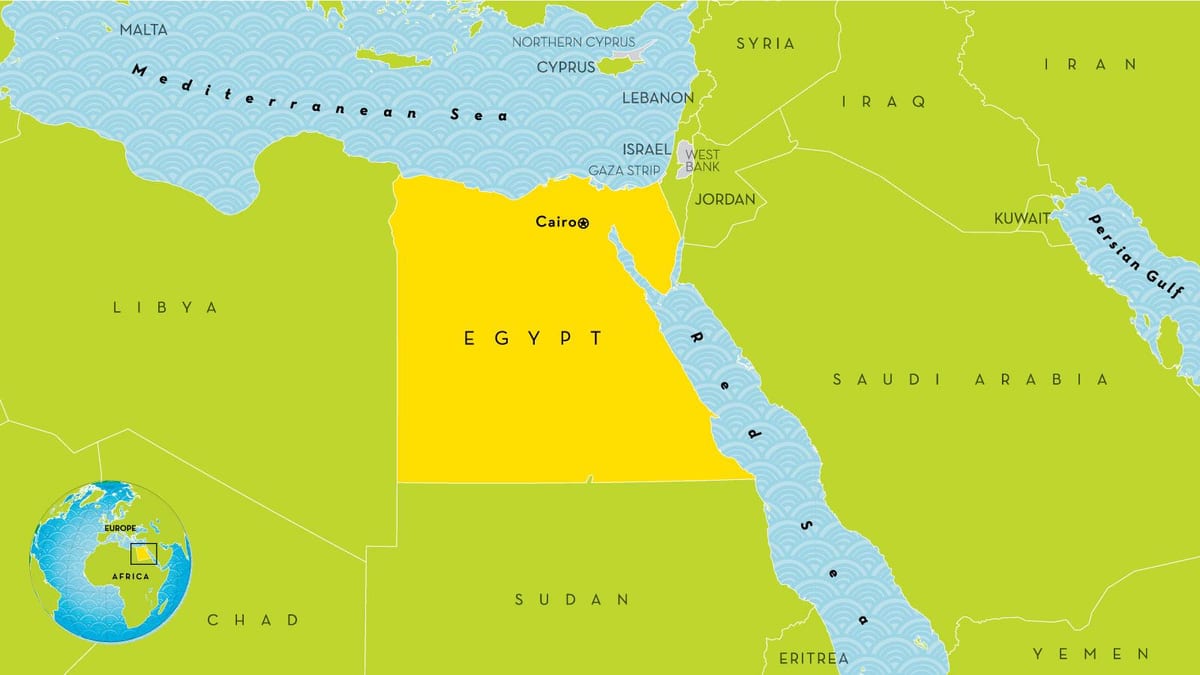 pääkaupunki egypti kartta